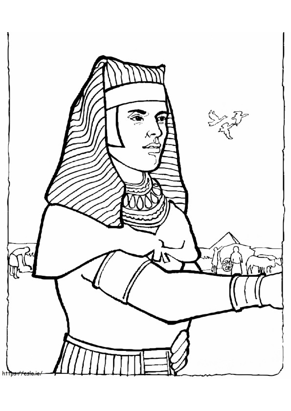 Joseph Egypt Bible coloring page