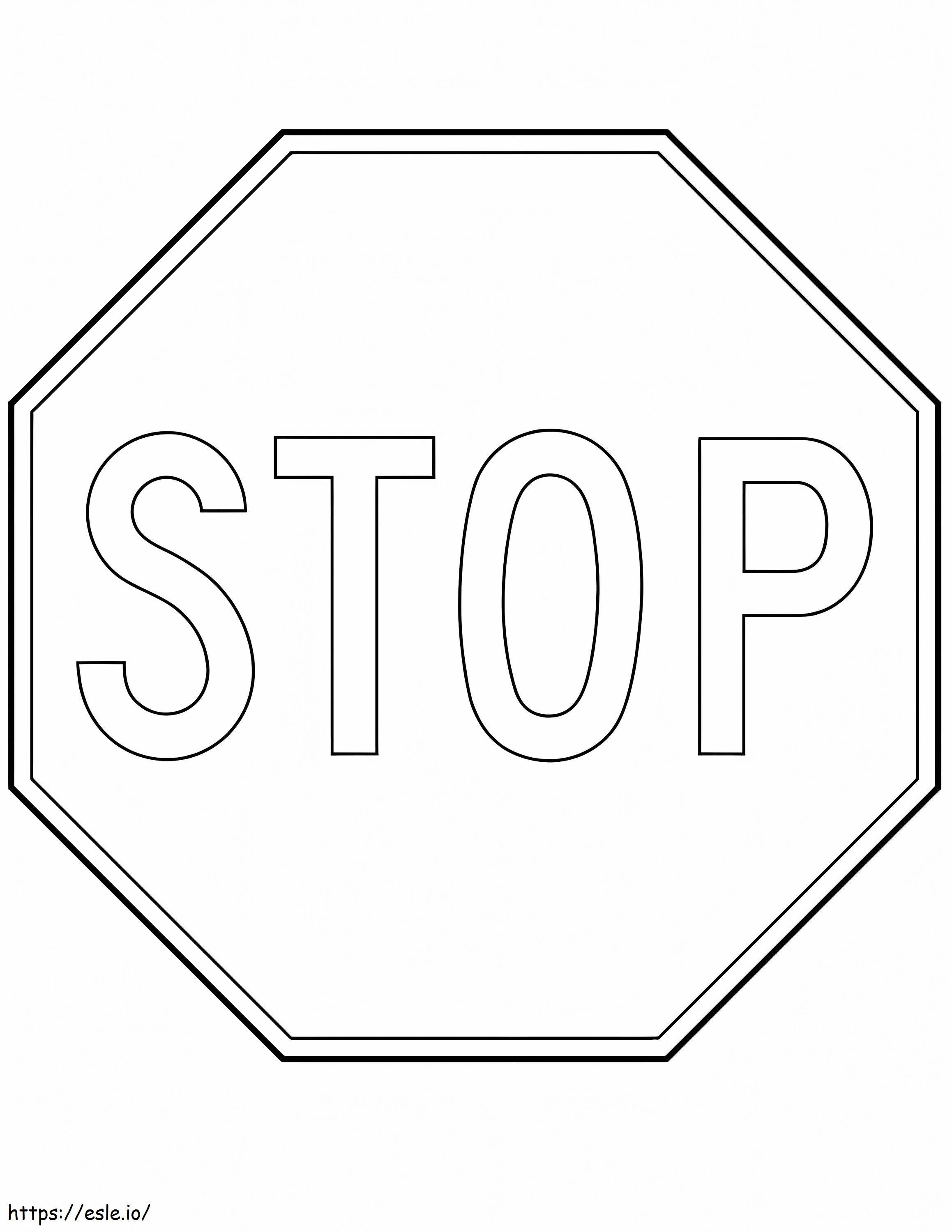 Stop-merkki värityskuva