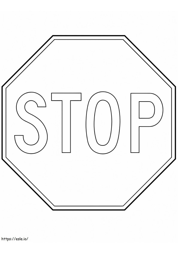 Stop-merkki värityskuva