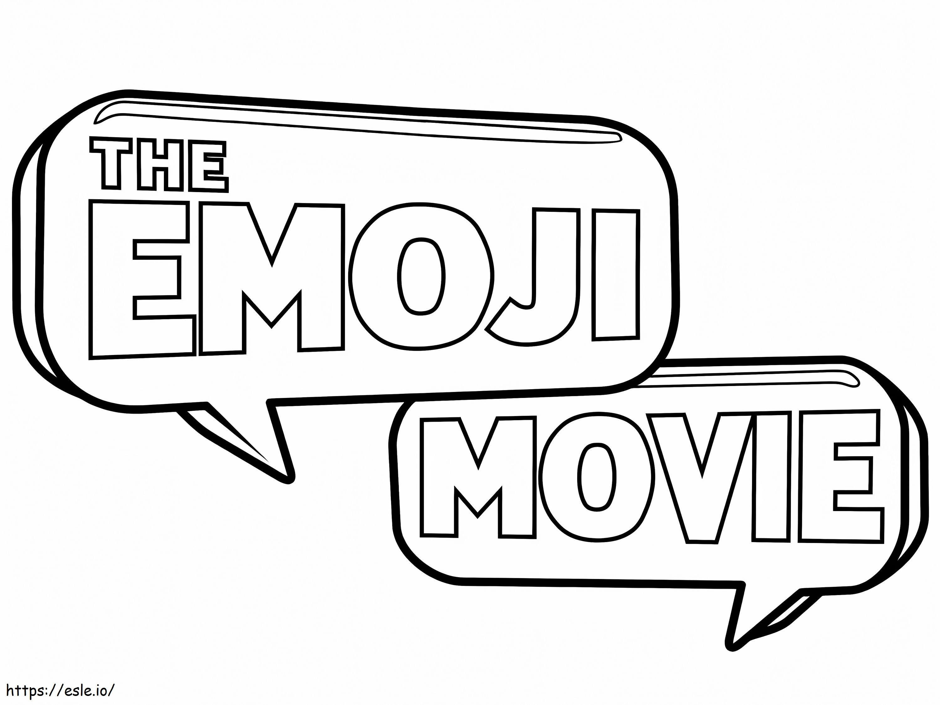 Het Emoji-filmlogo kleurplaat kleurplaat