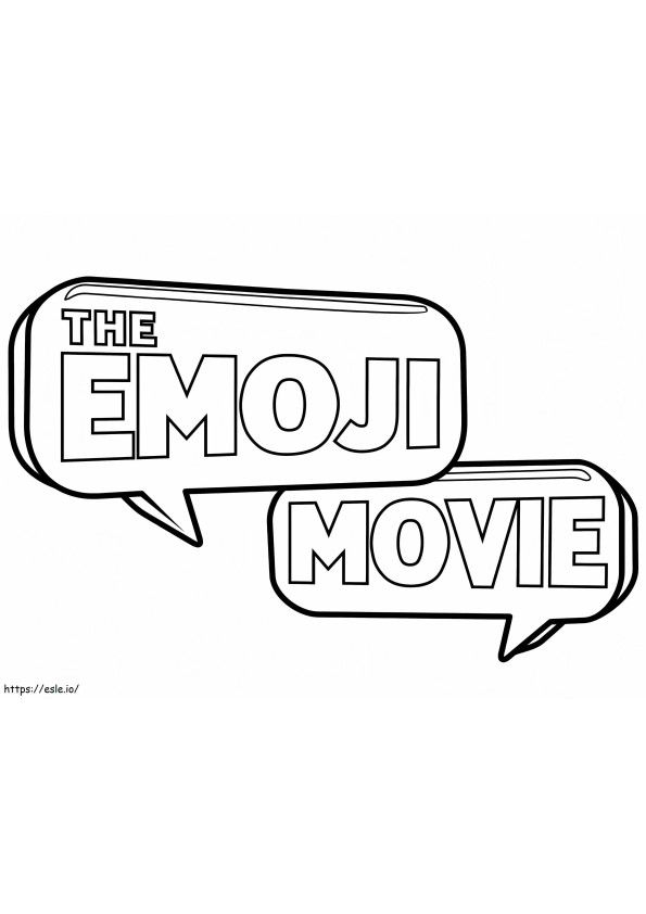 Coloriage Le logo du film Emoji à imprimer dessin