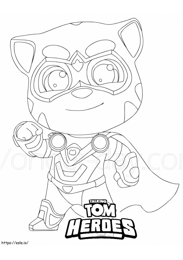 Genial héroe Tom para colorear