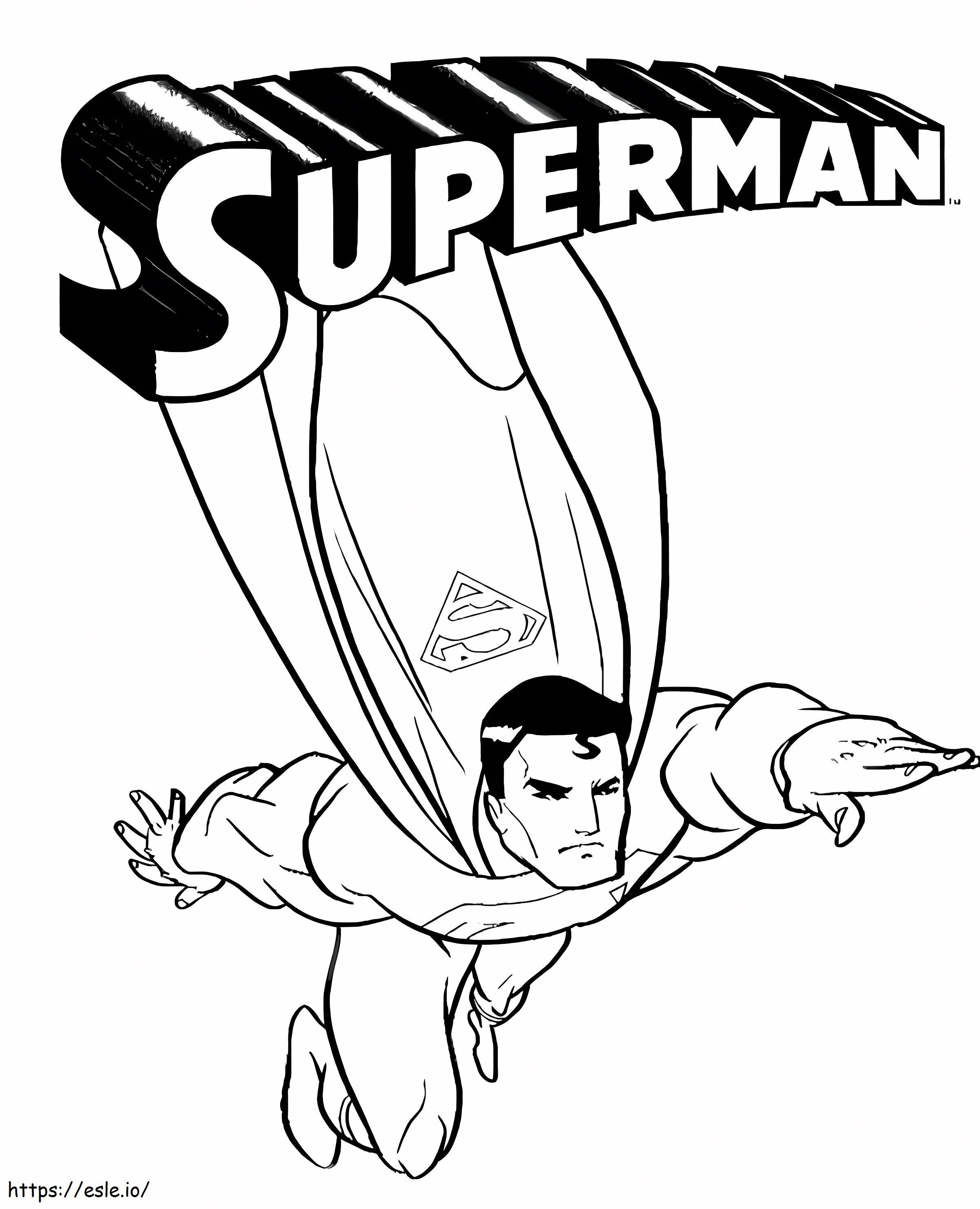 Superman pentru copii de colorat