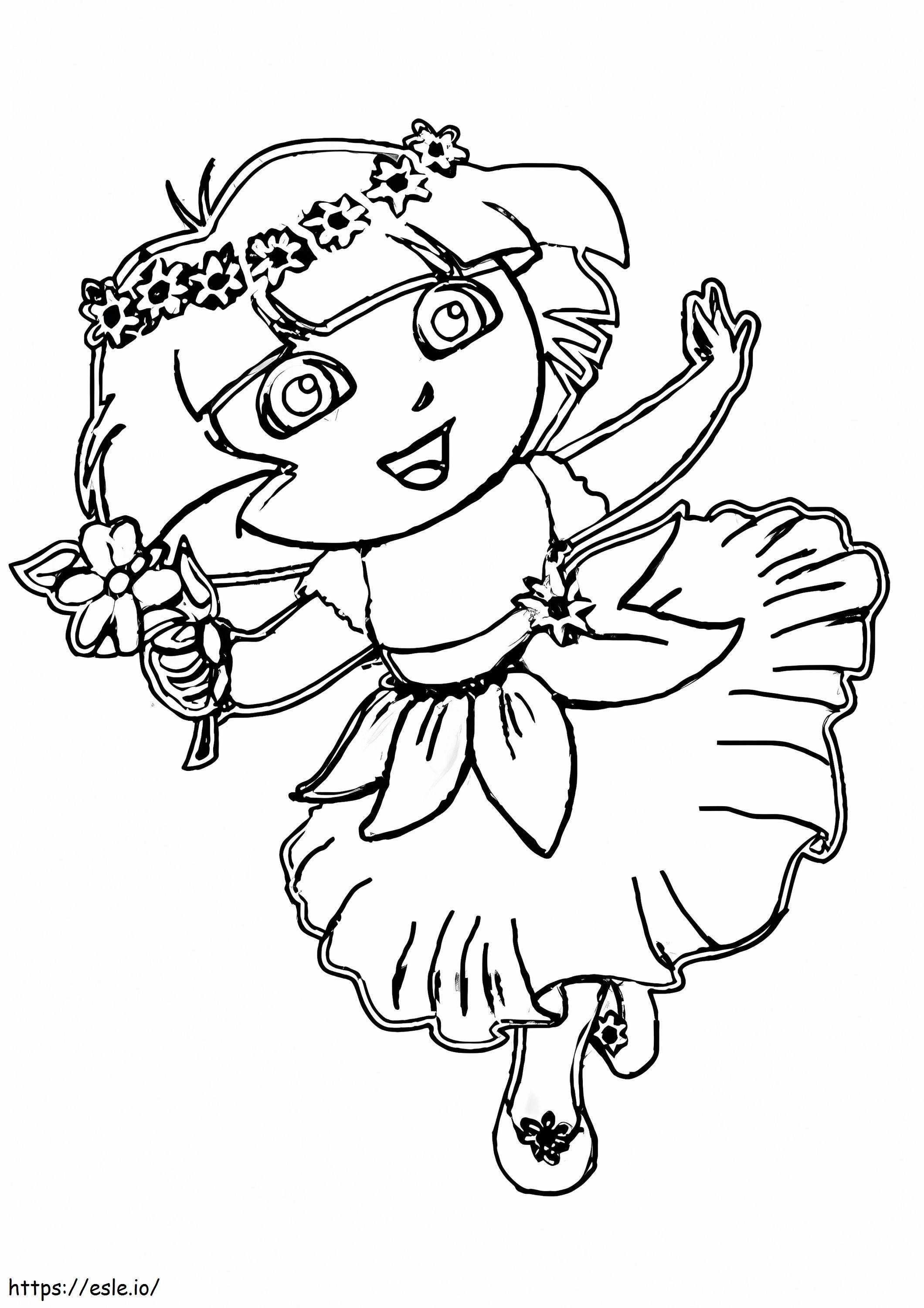 1591869652 Dora The Latino Girl A4 coloring page