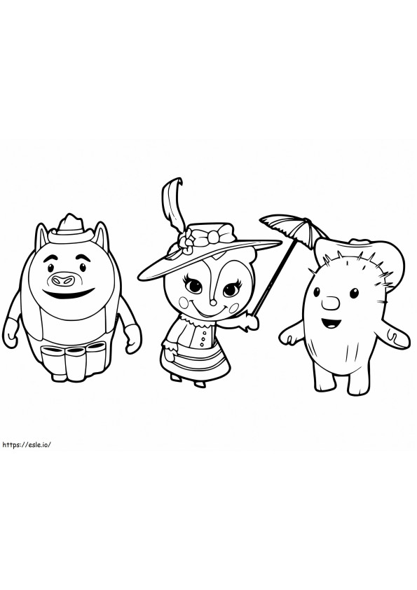 Characters From Sheriff Callie 1 coloring page