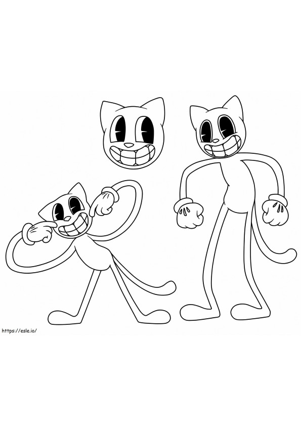 Gato engraçado dos desenhos animados 1 para colorir