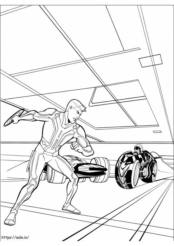 Tron 1 coloring page
