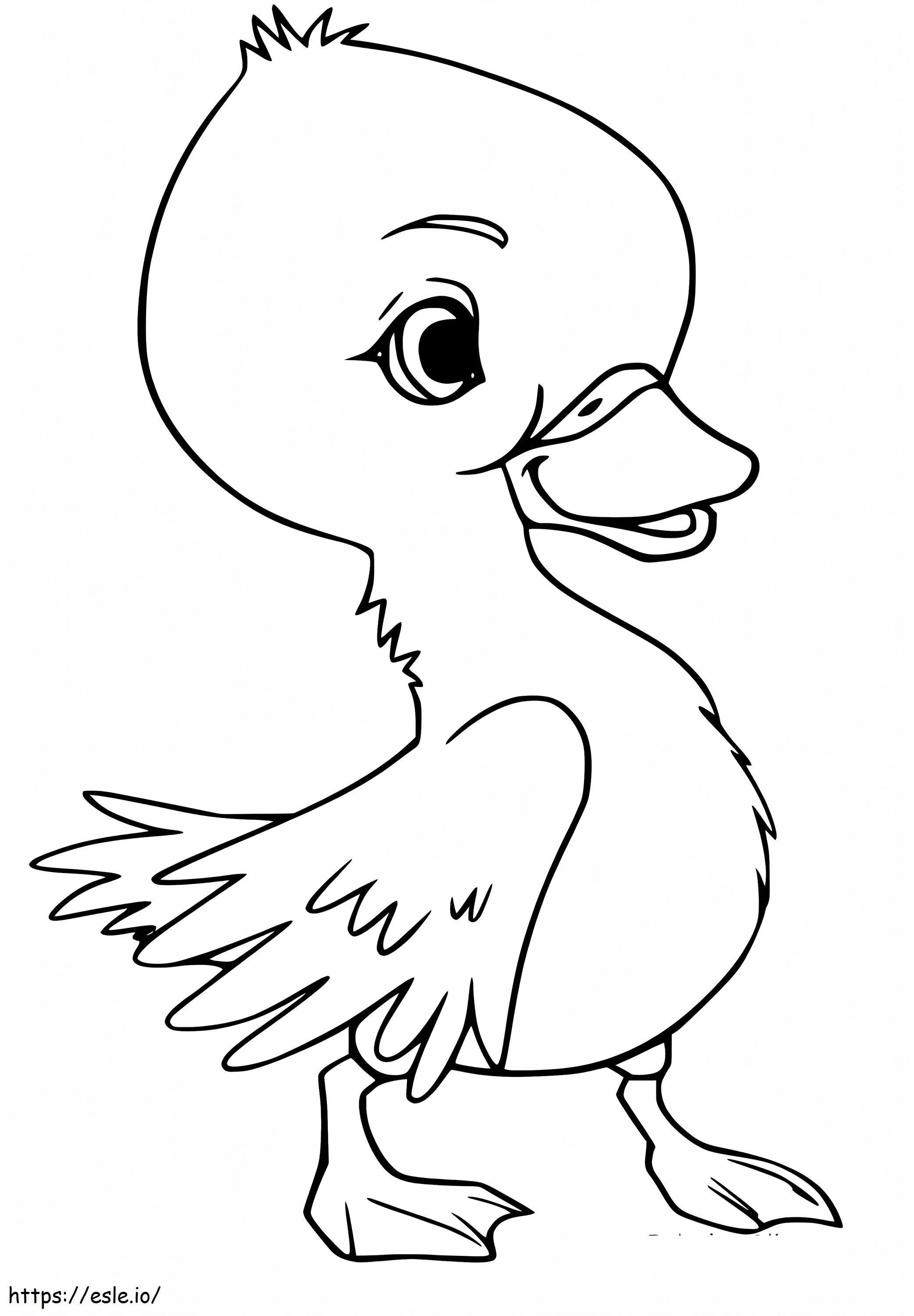Printable Cute Duckling coloring page