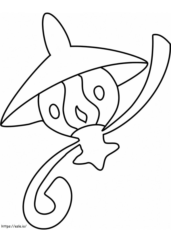 Lampent Pokemon coloring page