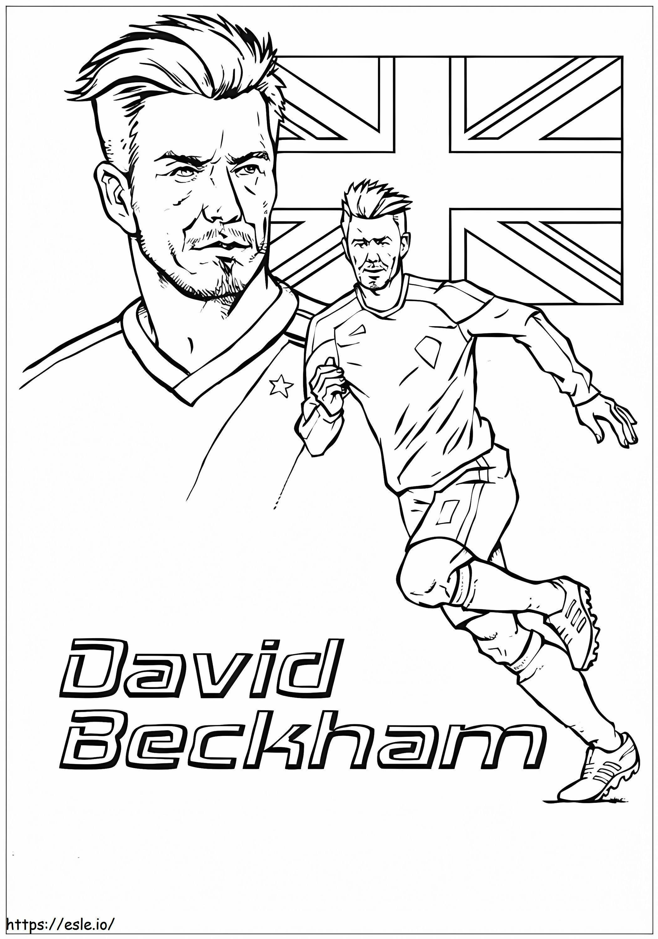 David Beckham correndo para colorir