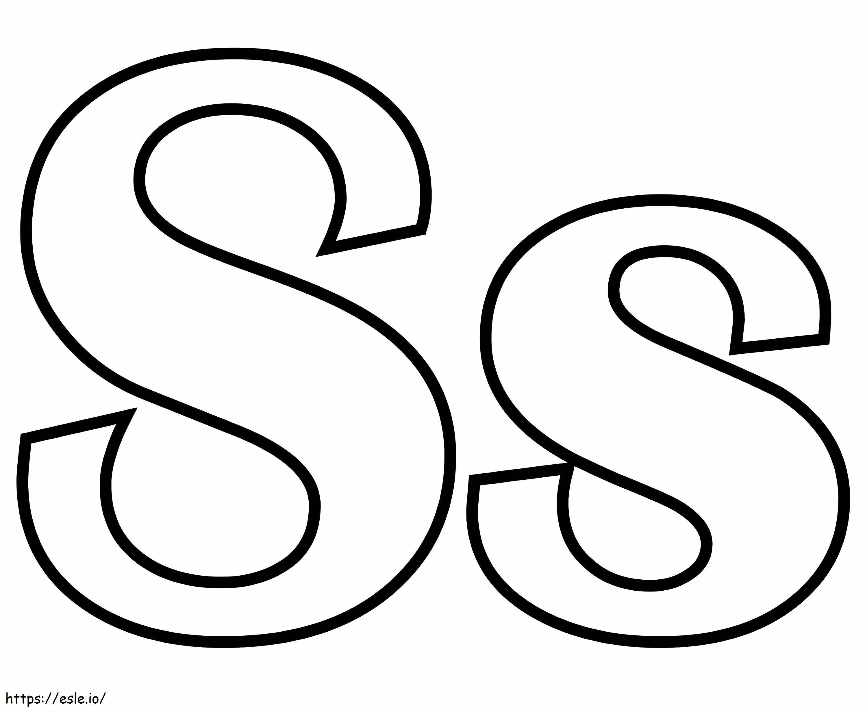 Letter S 3 coloring page