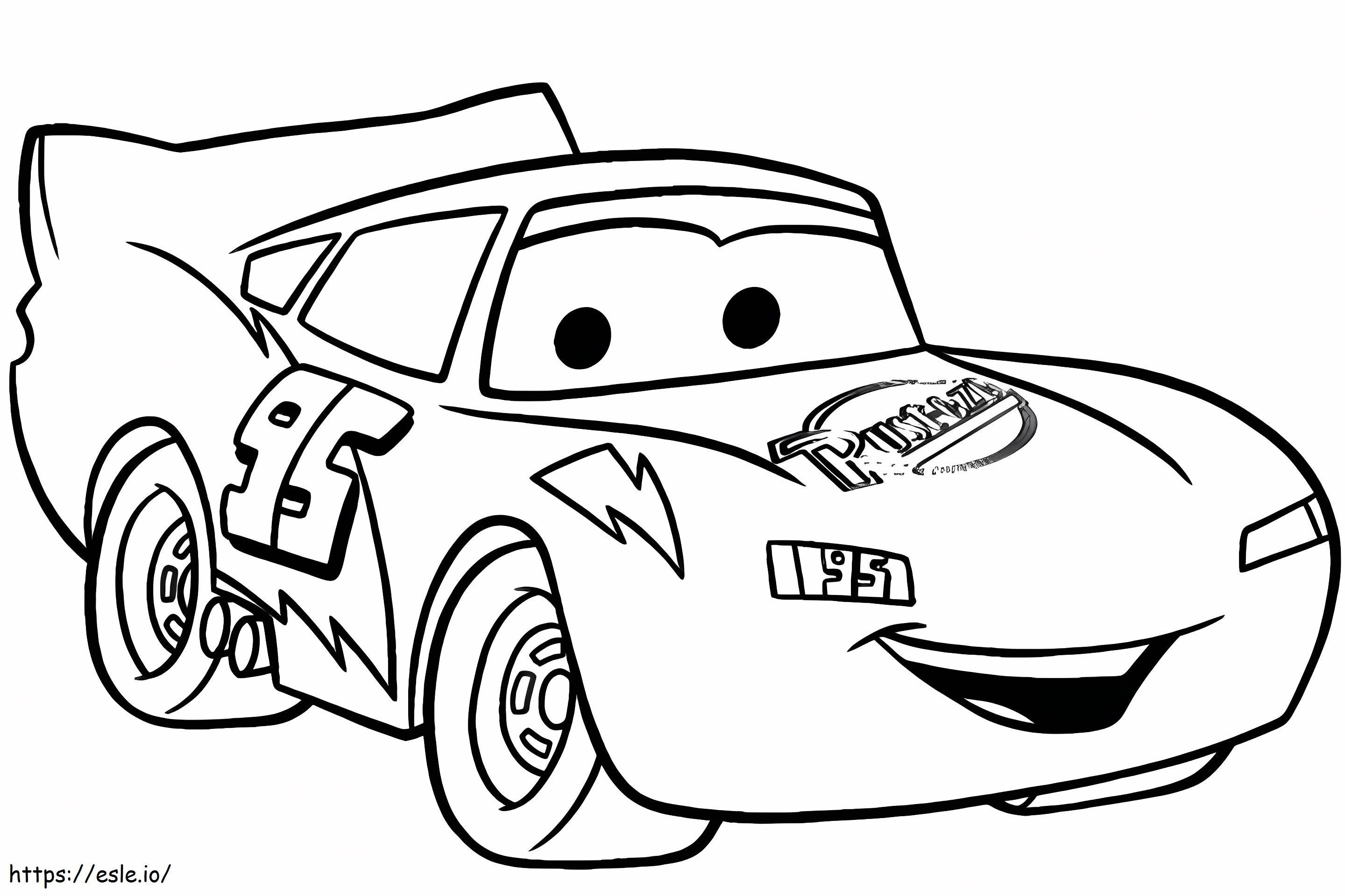 1526131934 Lightning Mcqueen A4 coloring page
