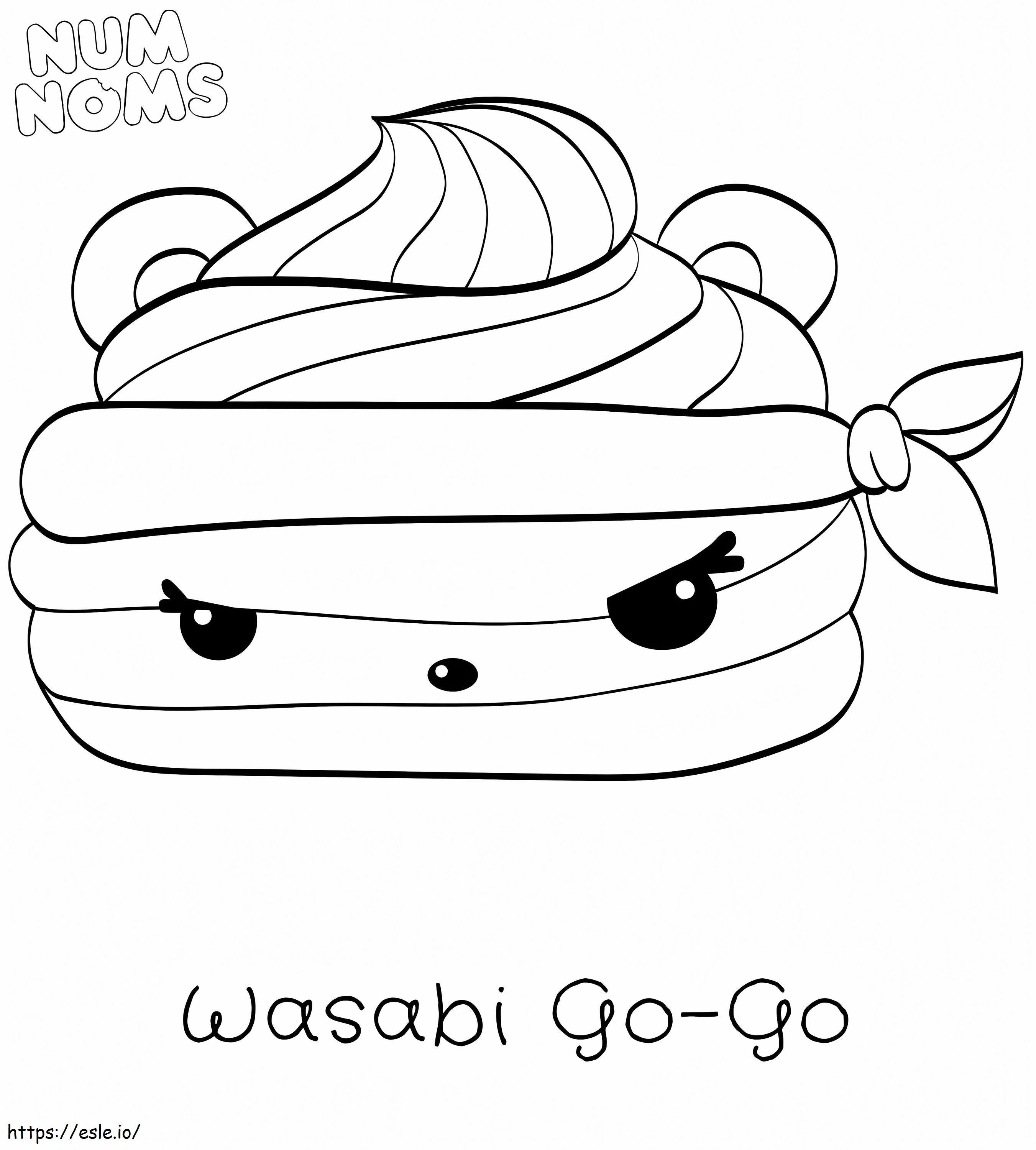 Fresco Wasabi Go Go And Num Noms coloring page