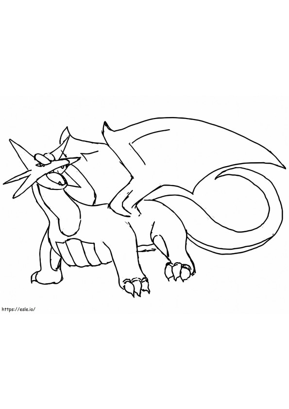 Salamence 3 coloring page