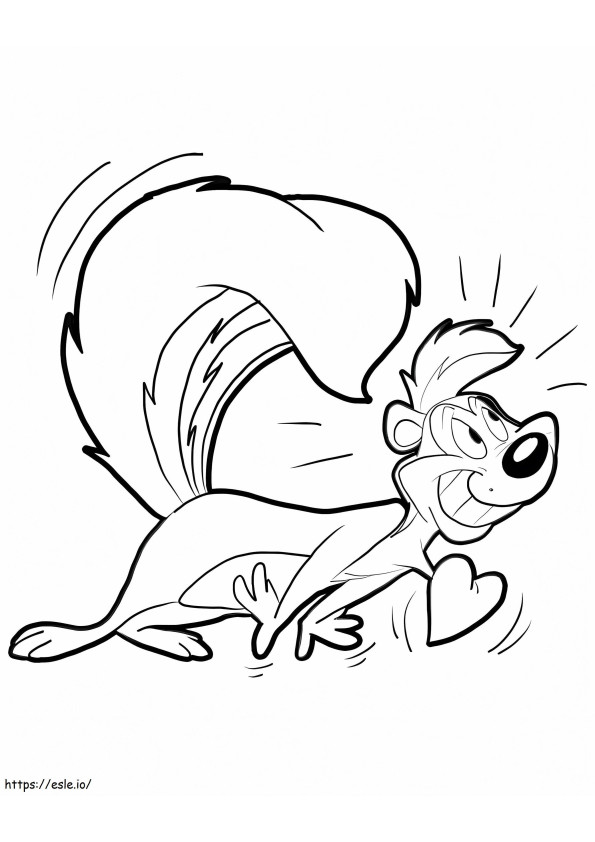 Pepe Le Pew In Love coloring page