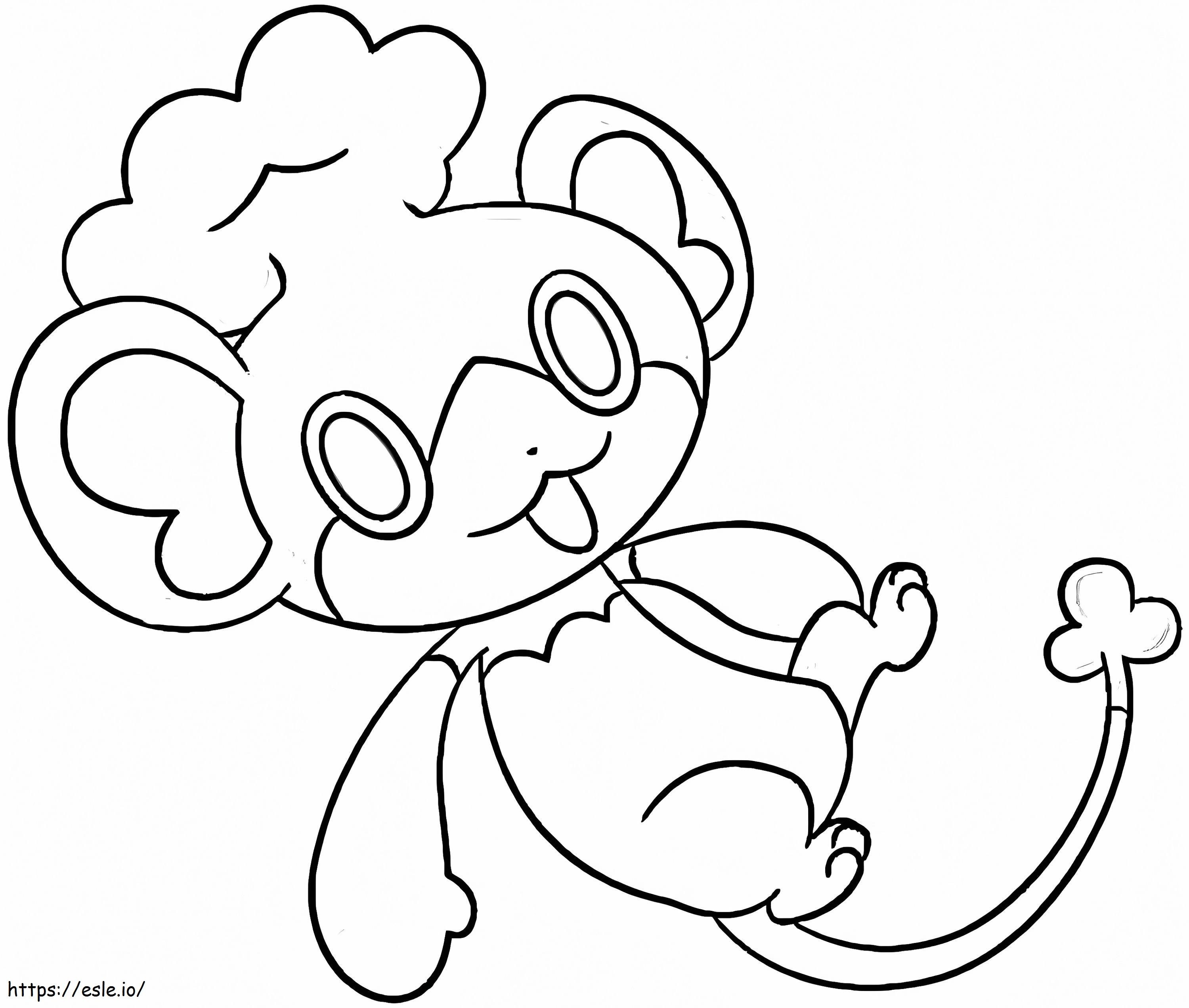 Cute Panpour Pokemon coloring page