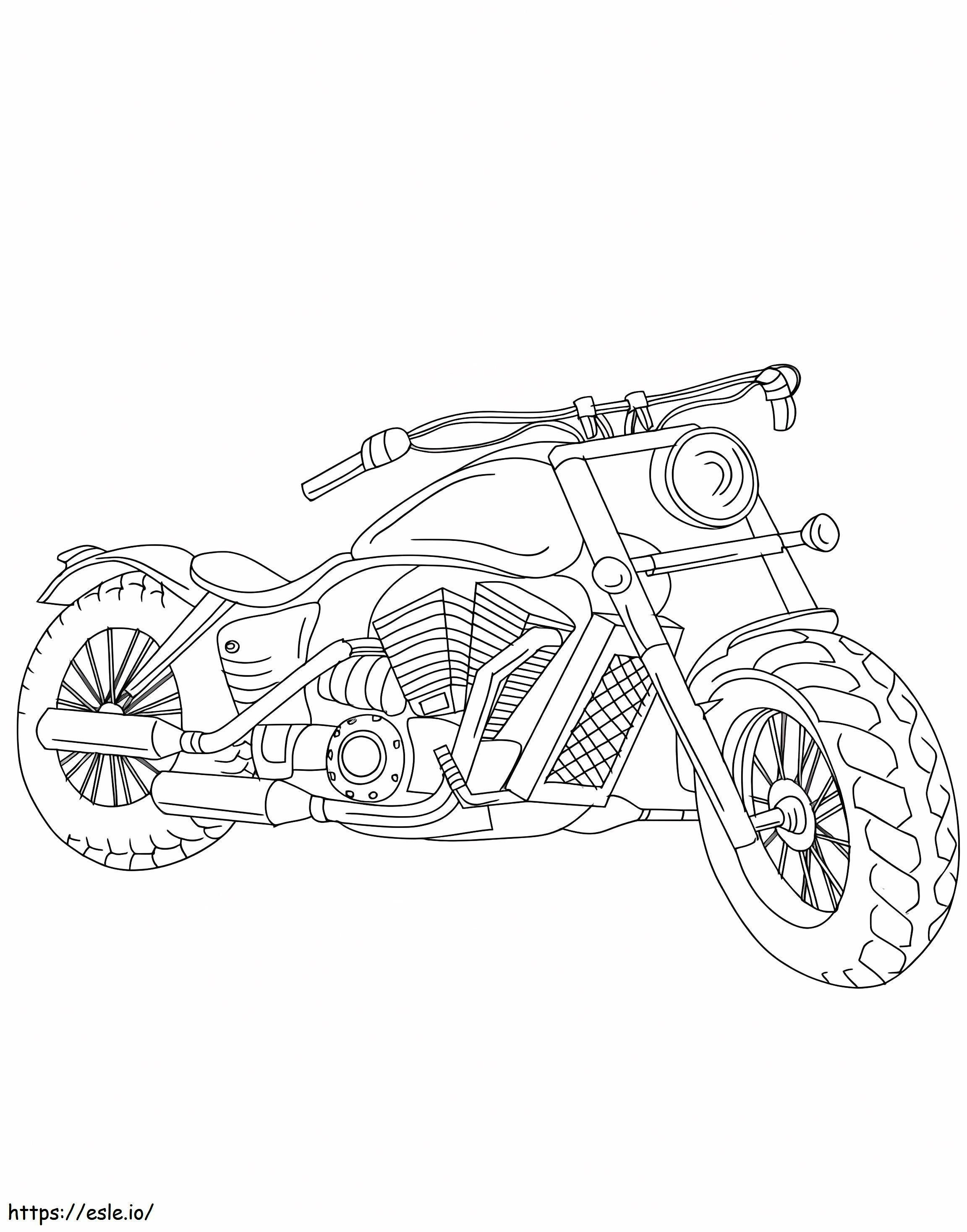 Ilmainen Harley Davidson -moottoripyörä värityskuva