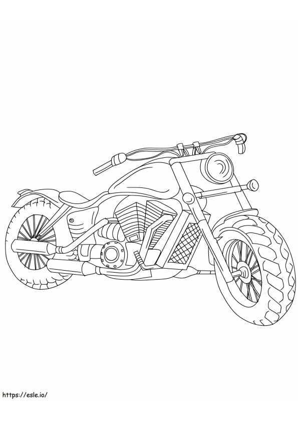 Ilmainen Harley Davidson -moottoripyörä värityskuva
