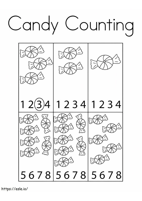 Candy Counting coloring page