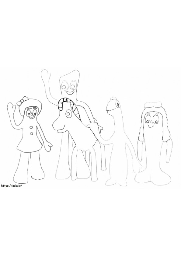 Gumby e amigos para colorir