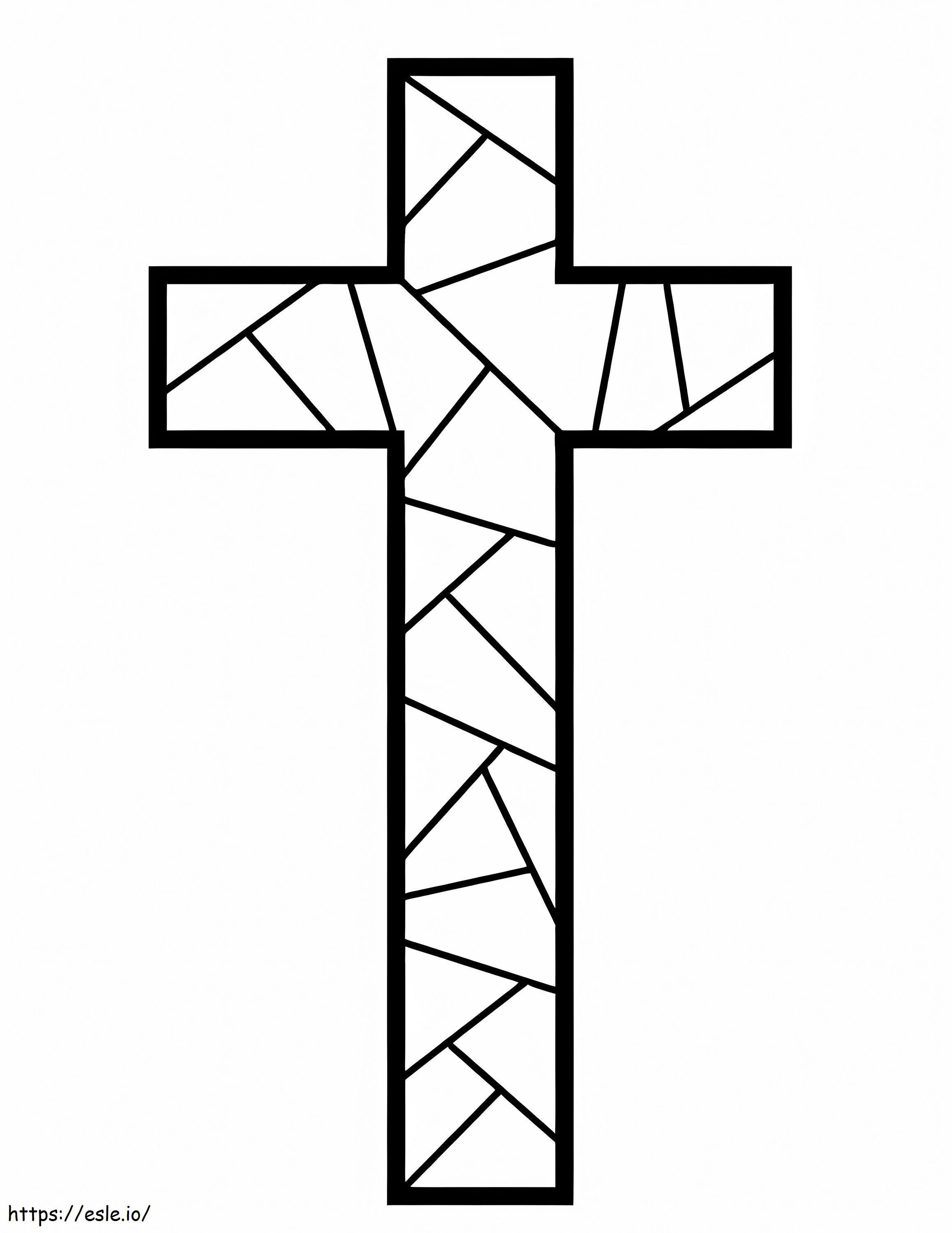 Basic Cross coloring page