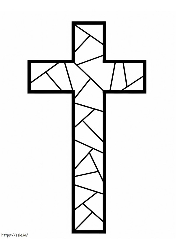 Basic Cross coloring page
