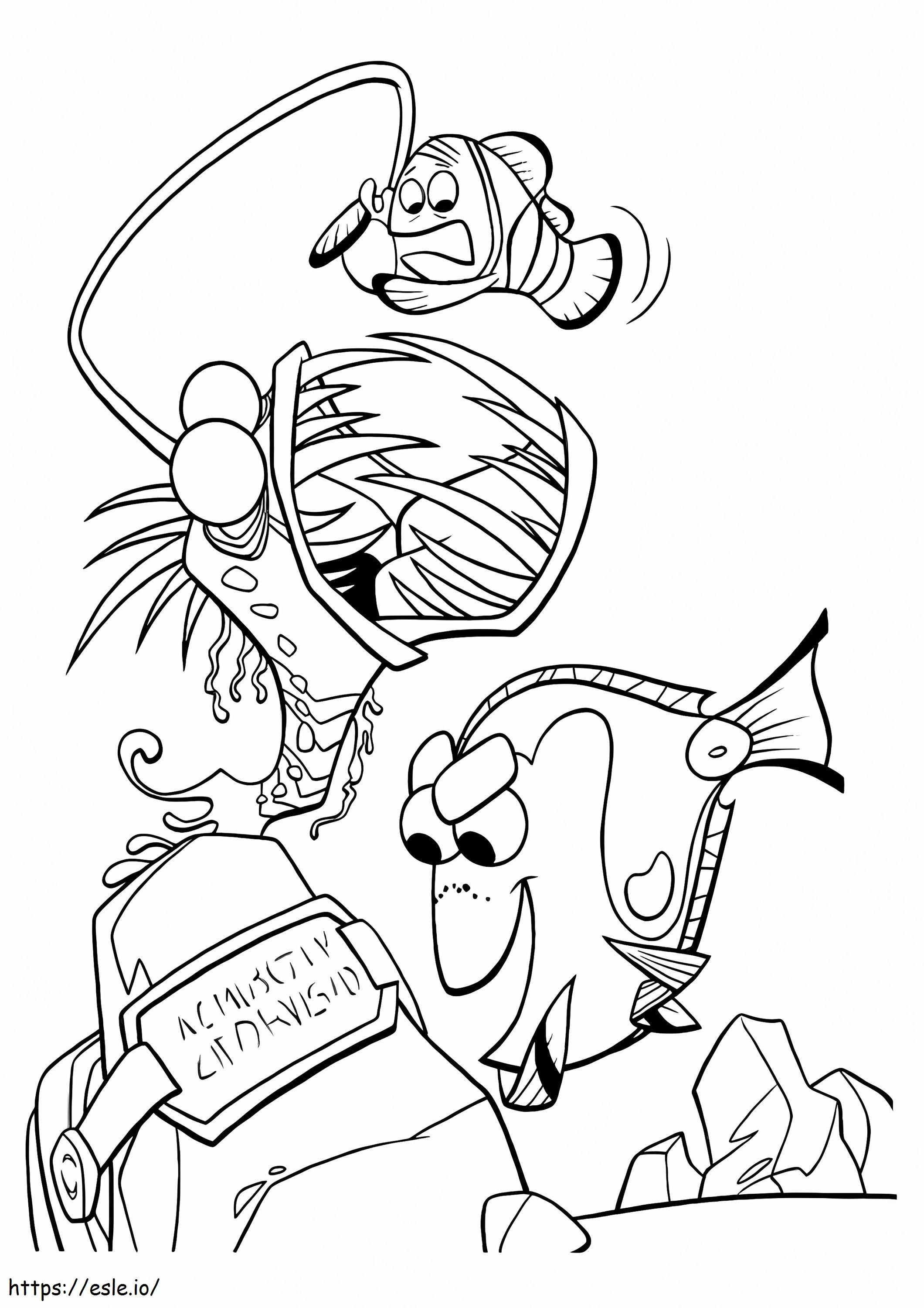 1530670574 Marlin In Danger A4 coloring page