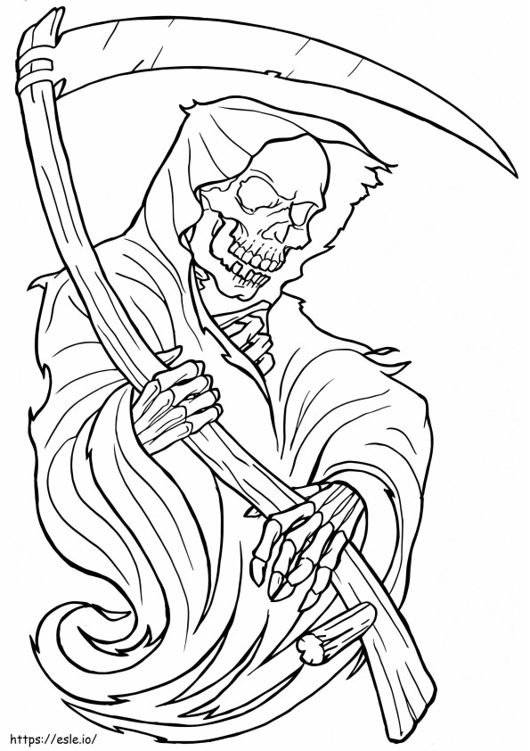 Horror Grim Reaper de colorat
