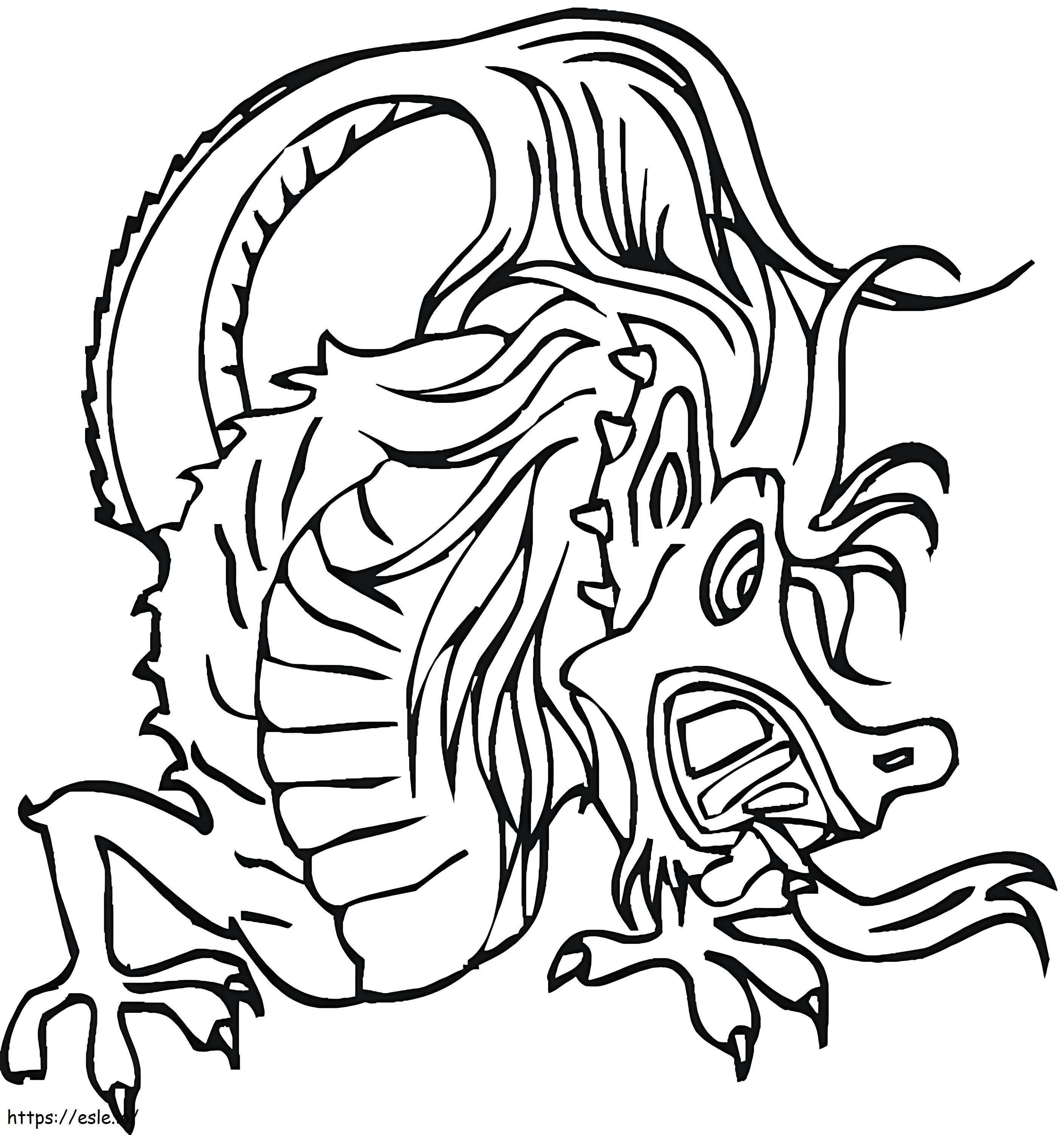 Coloriage Jeune dragon chinois à imprimer dessin