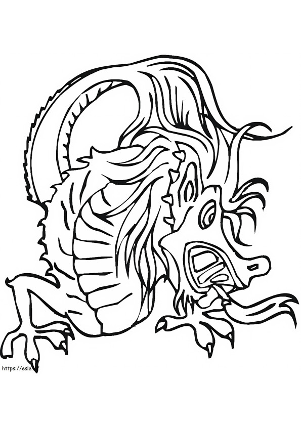 Coloriage Jeune dragon chinois à imprimer dessin
