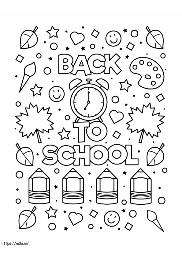 Back To School Simple coloring page