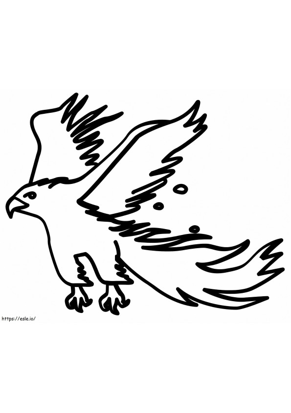 Small Phoenix coloring page