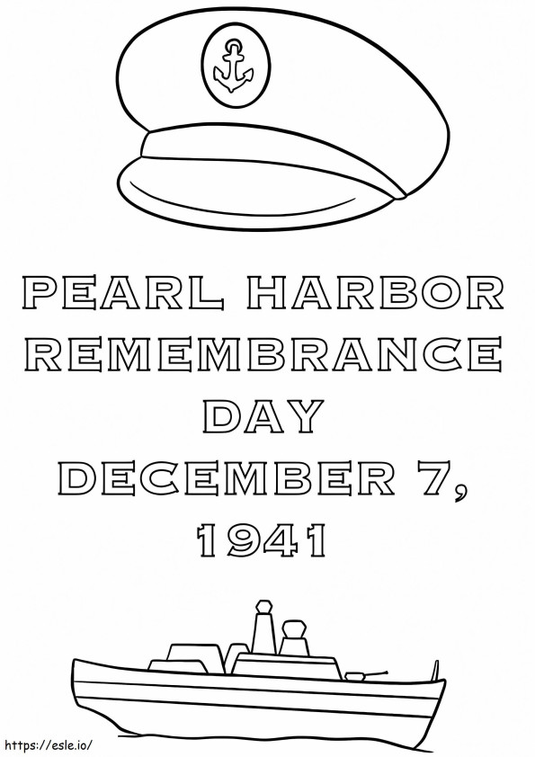 Pearl Harbor Day 5 coloring page