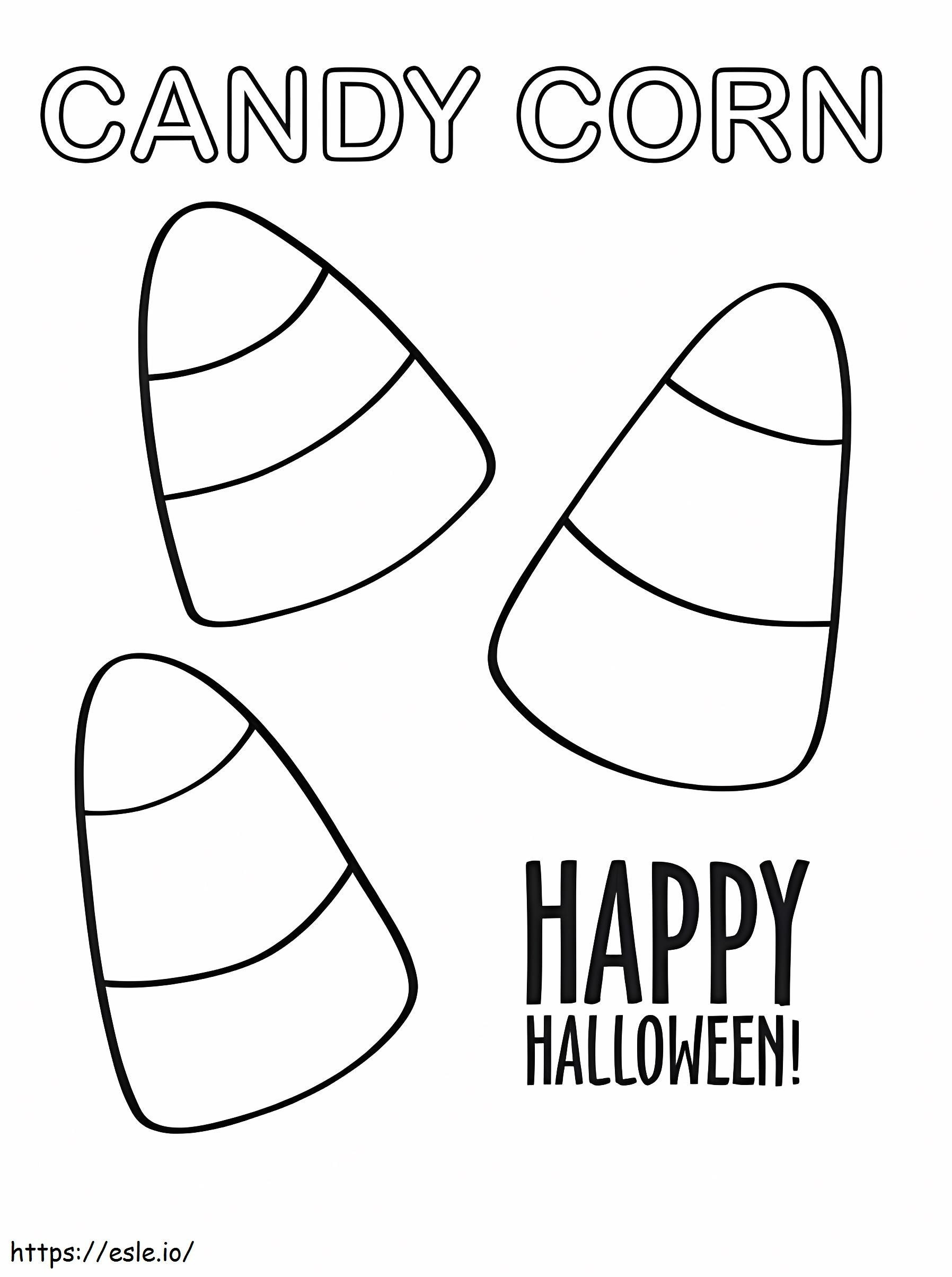 Three Candy Corn coloring page