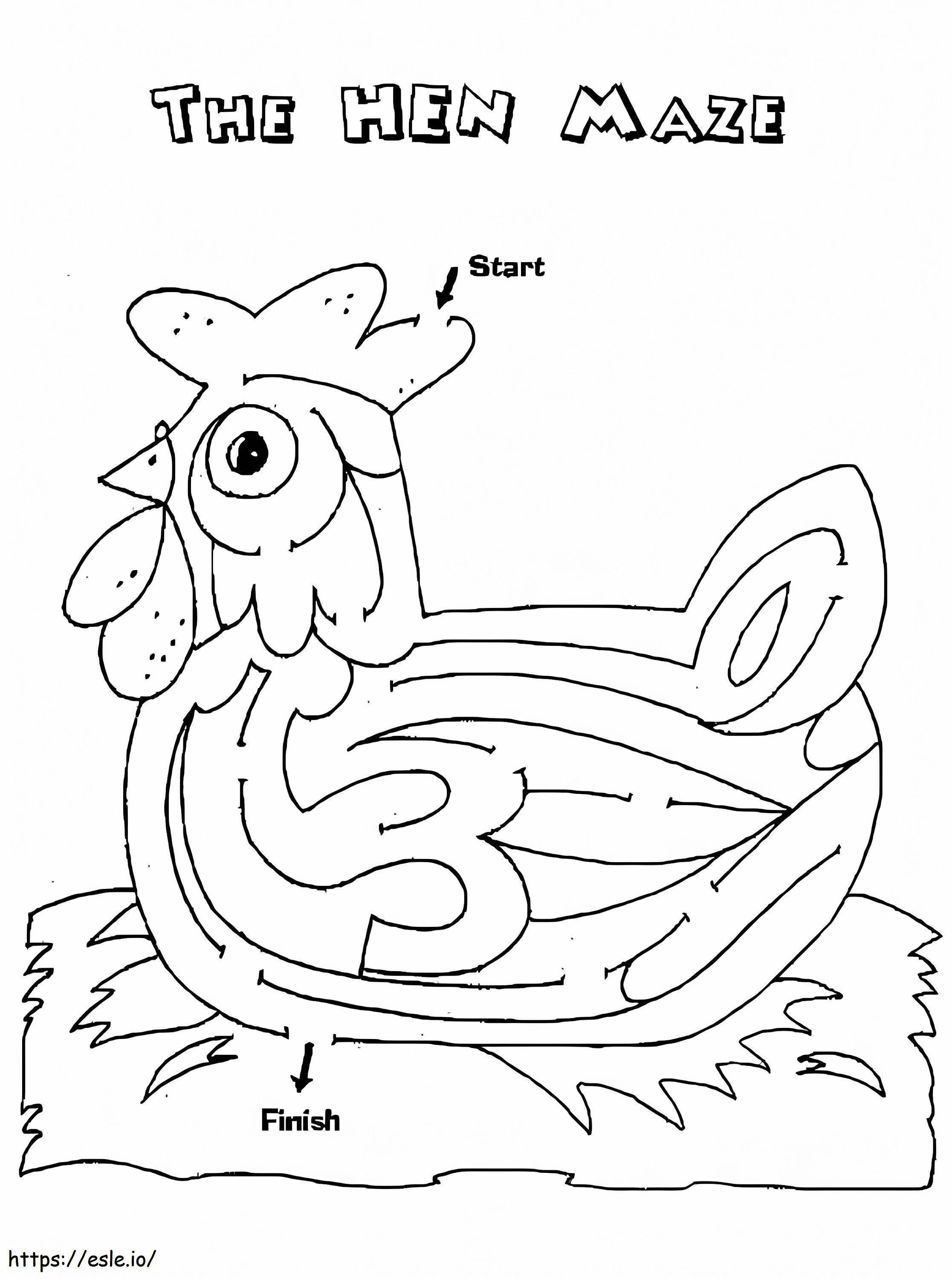 Kanan labyrintti värityskuva