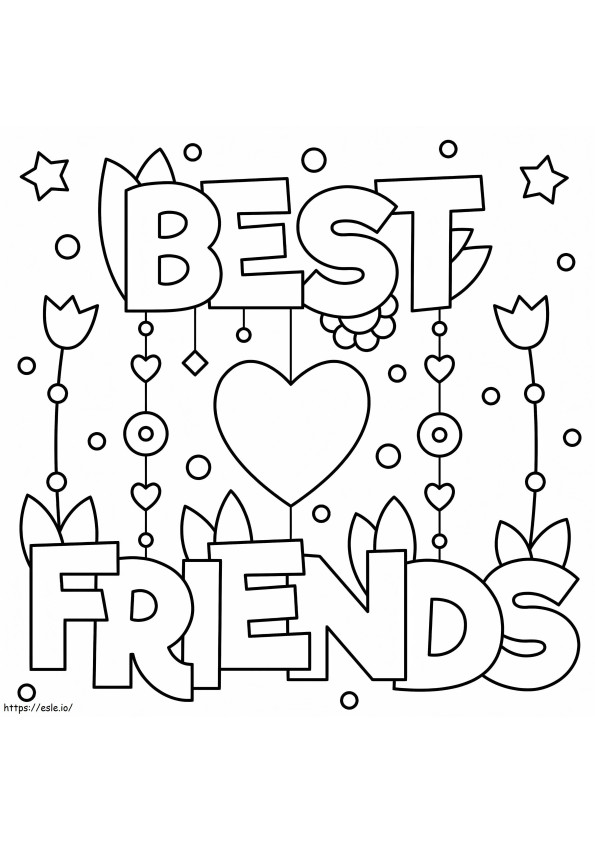 Best Friends coloring page