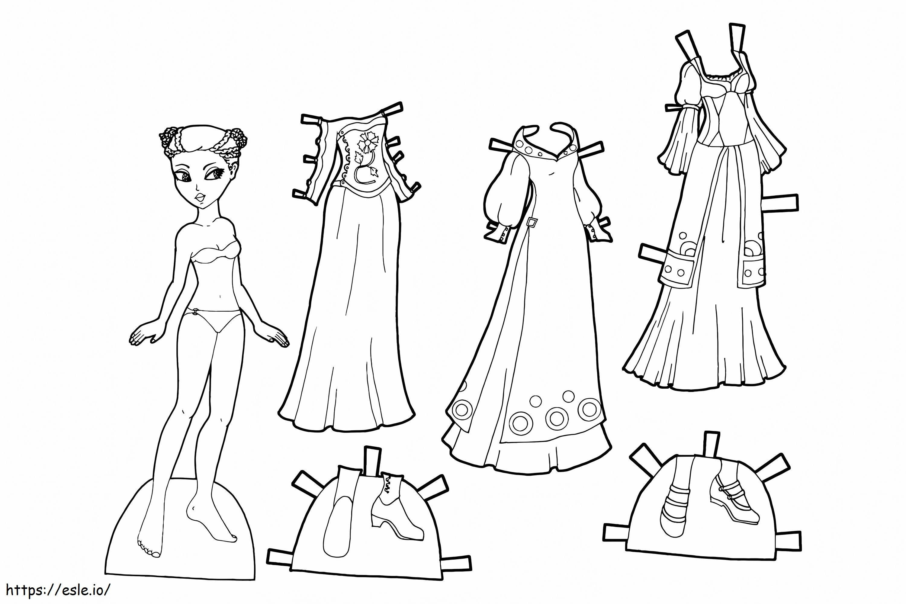 Paper Dolls 25 coloring page