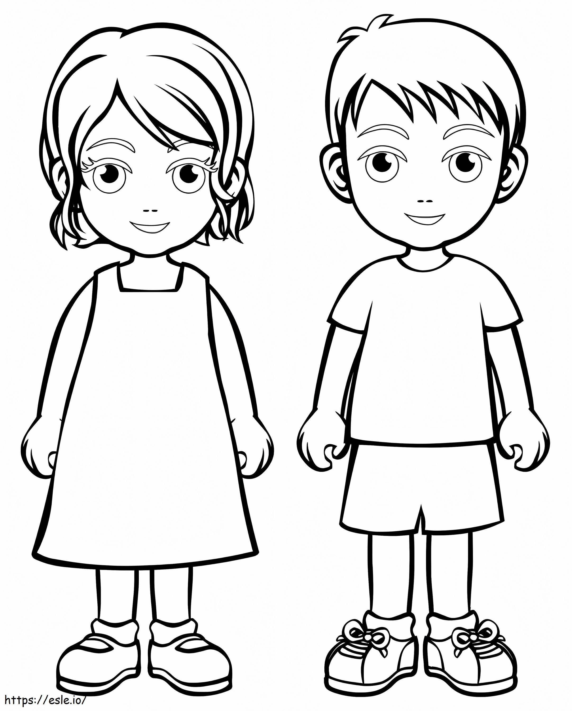Boy And Girl coloring page
