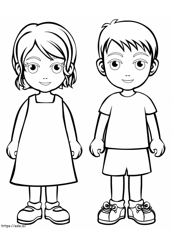 Boy And Girl coloring page