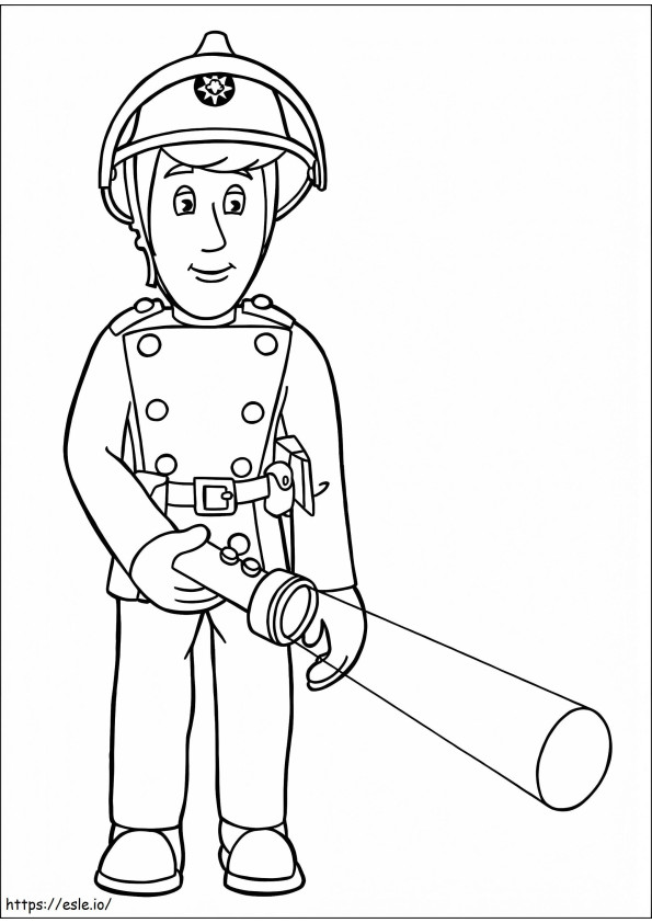 Sam il pompiere personaggio 8 da colorare