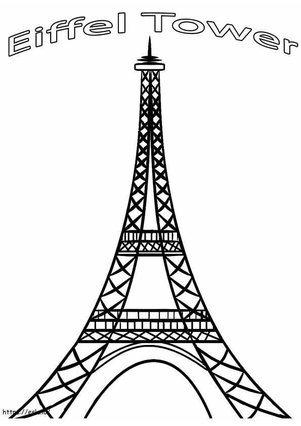Eiffel Tower 1 coloring page