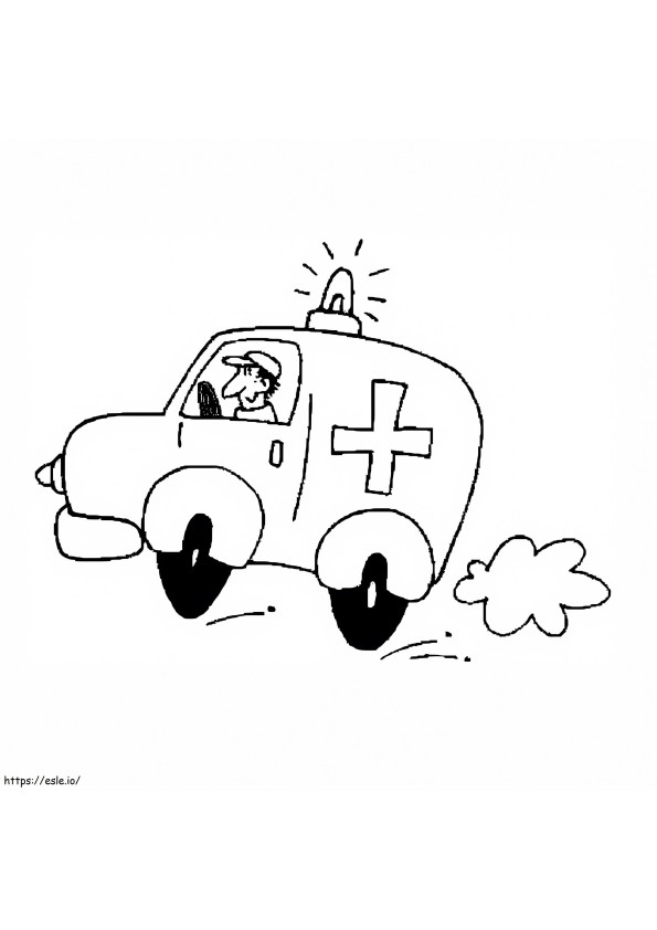 Ambulance 9 coloring page