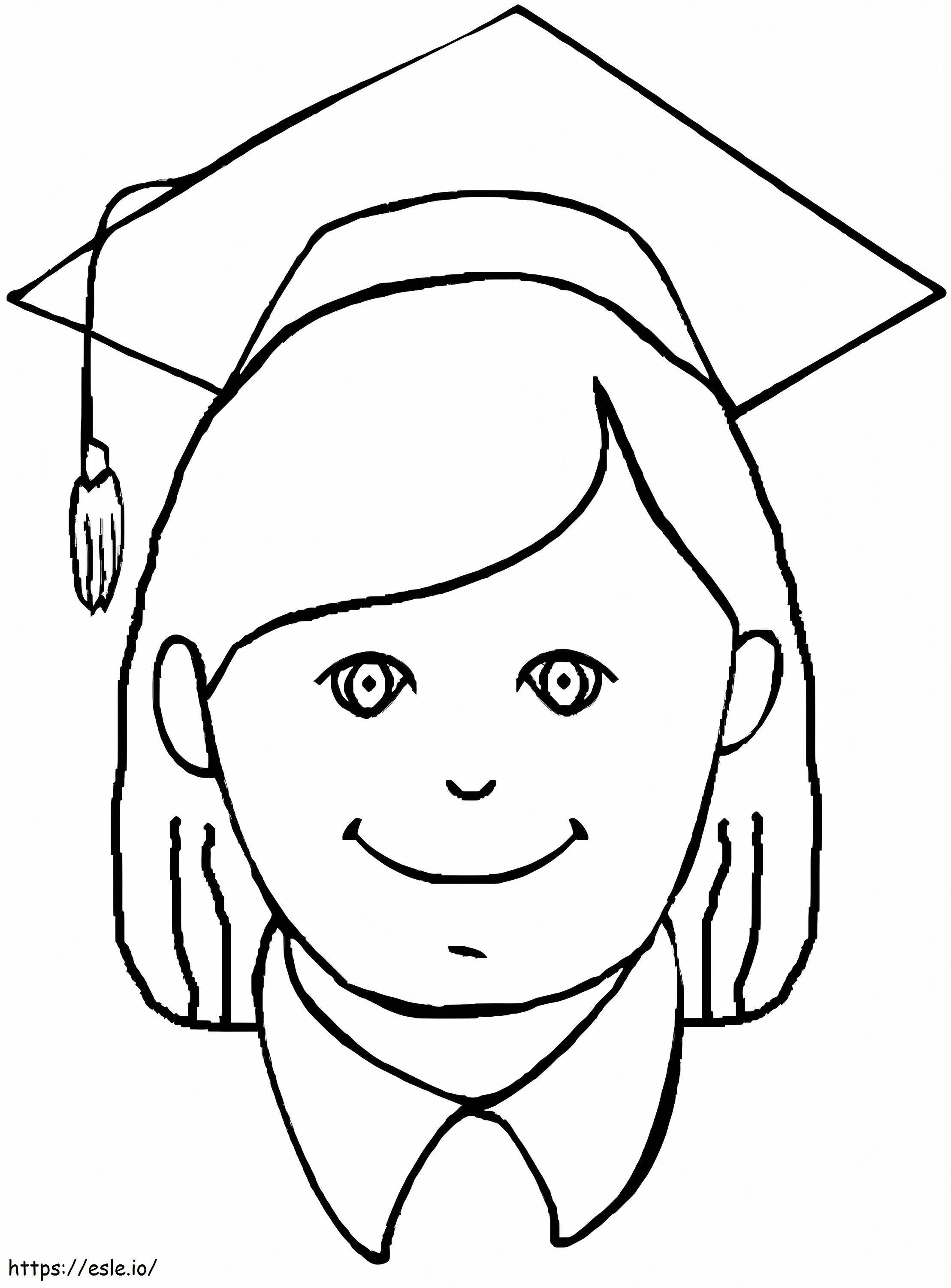 Graduation Girl coloring page