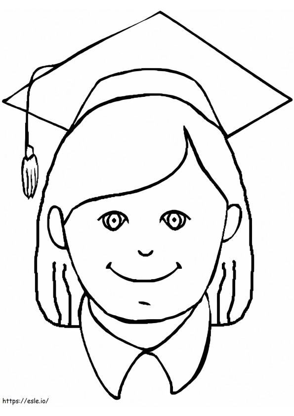 Graduation Girl coloring page