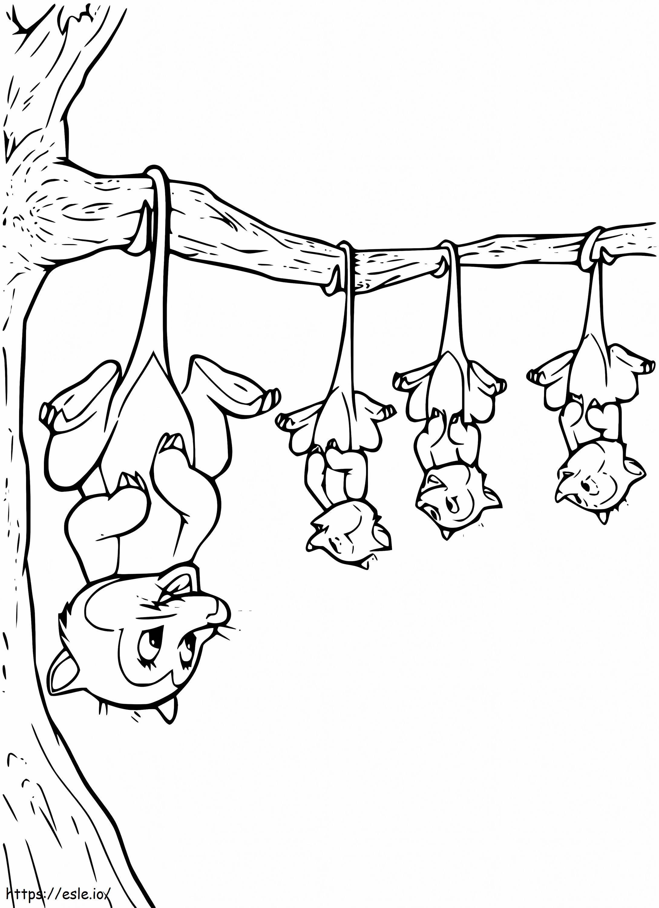 Gambar Mewarnai Keluarga Opossum yang Lucu untuk Anak