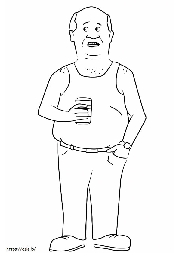 Bill Dauterive From King Of The Hill coloring page