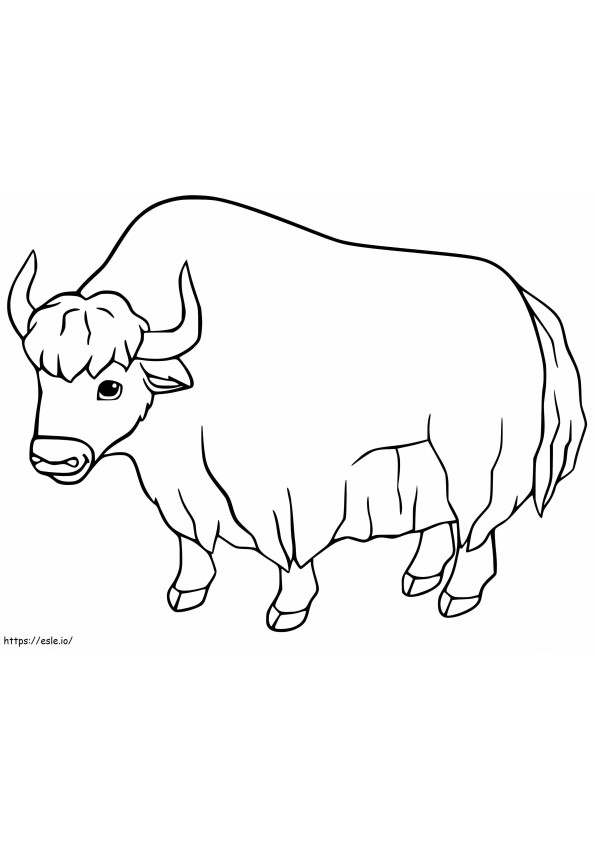 Un yak normal para colorear