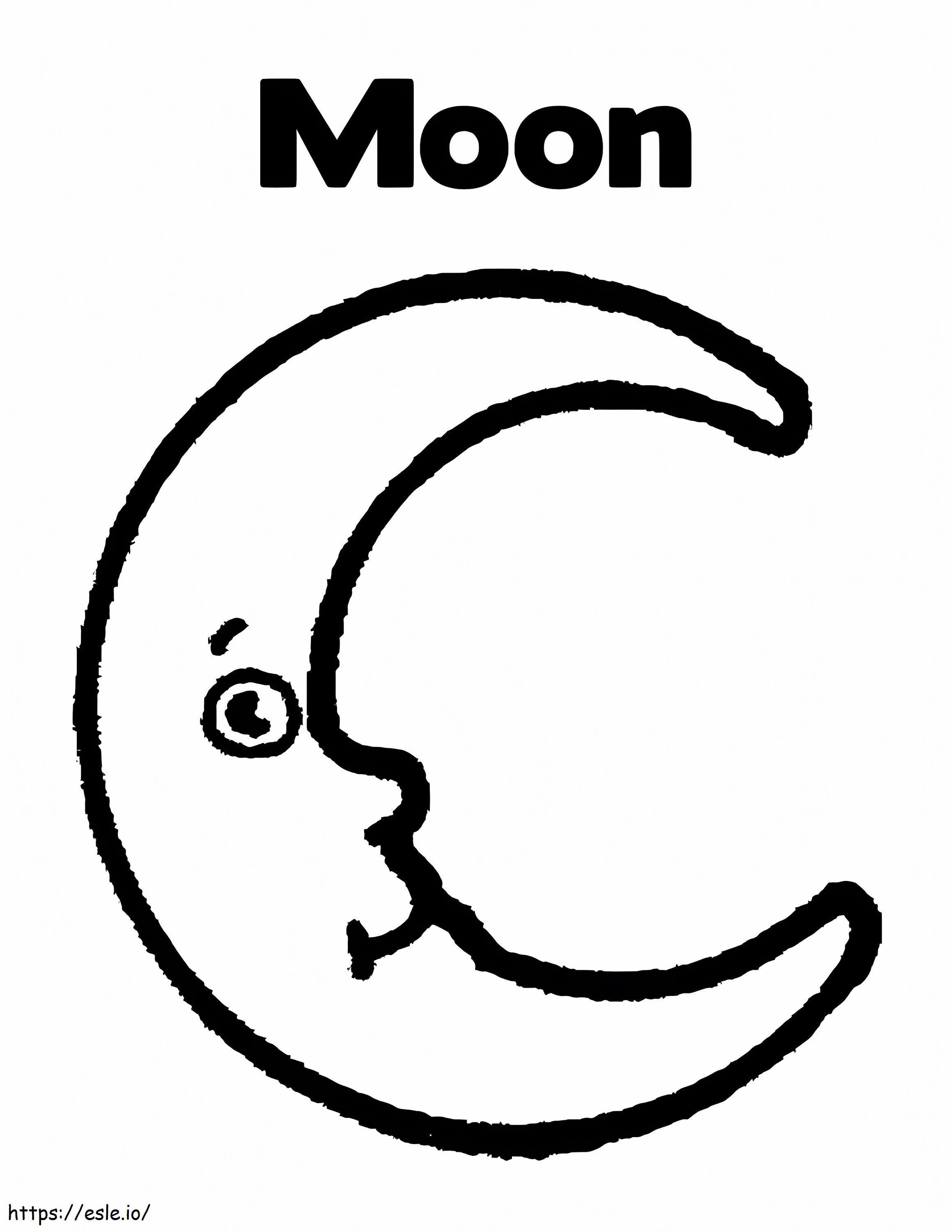 Funny Moon coloring page