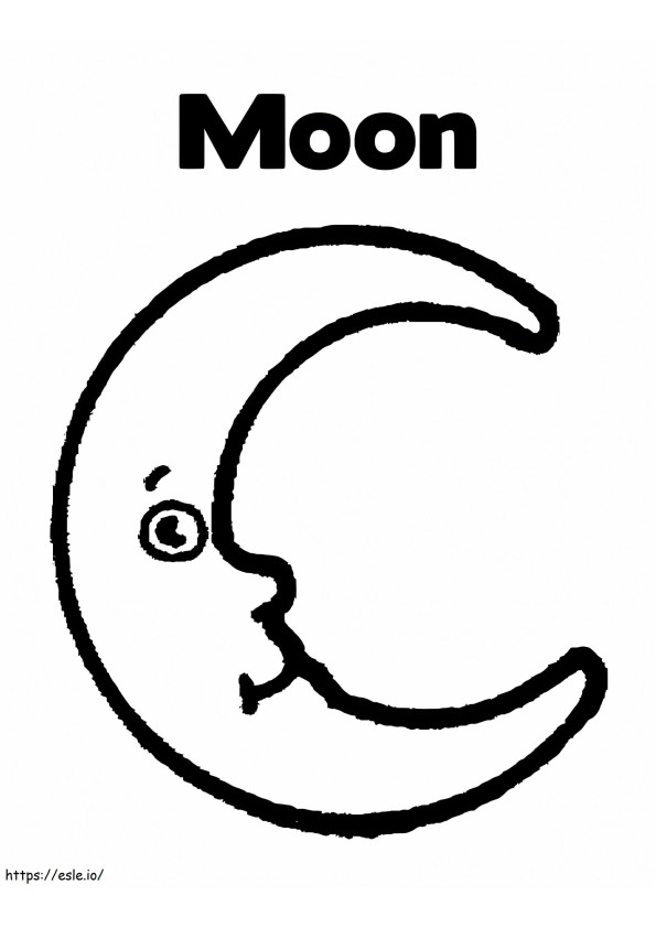 Funny Moon coloring page