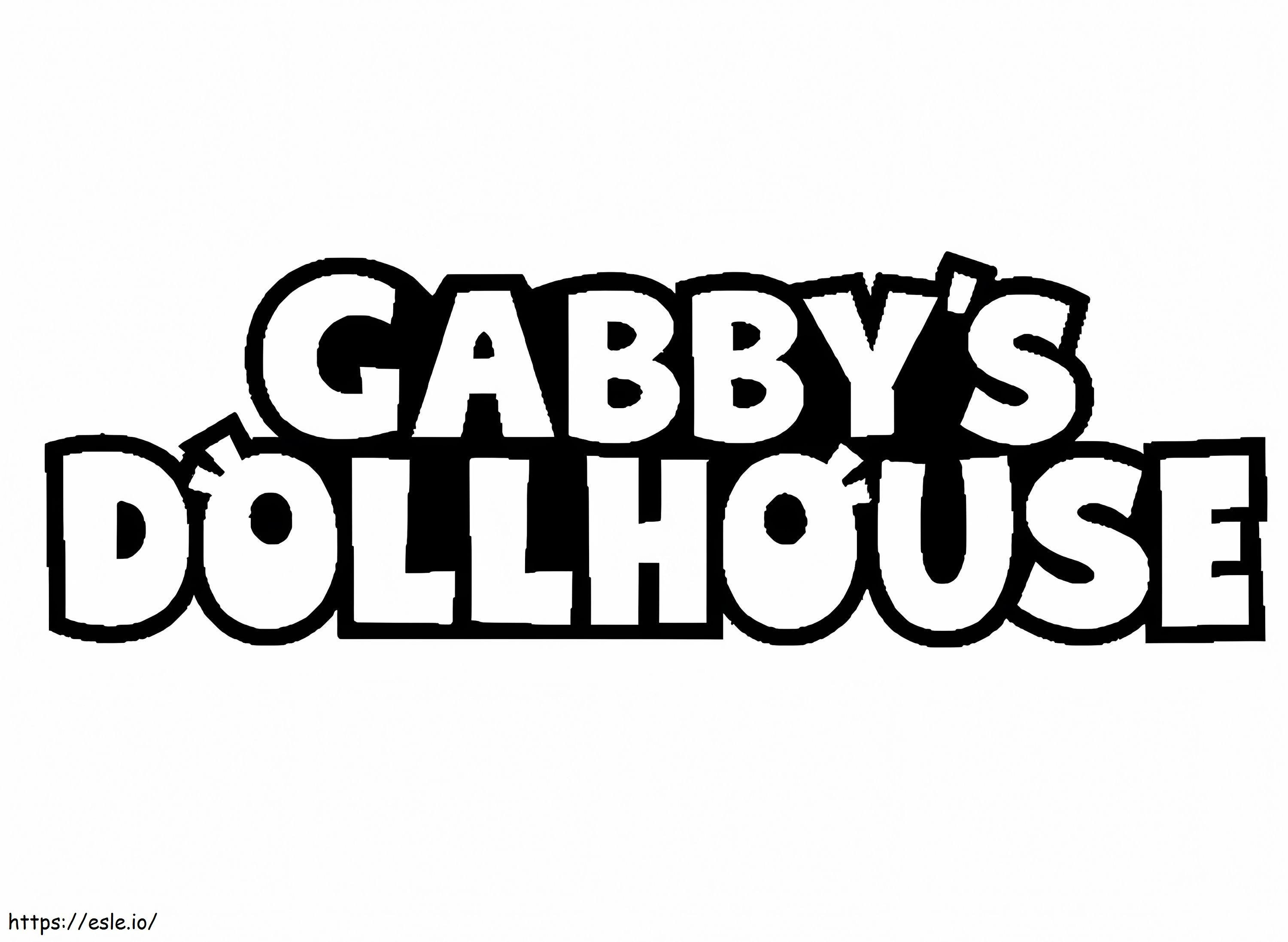 Casa de bonecas Gabbys com logotipo para colorir